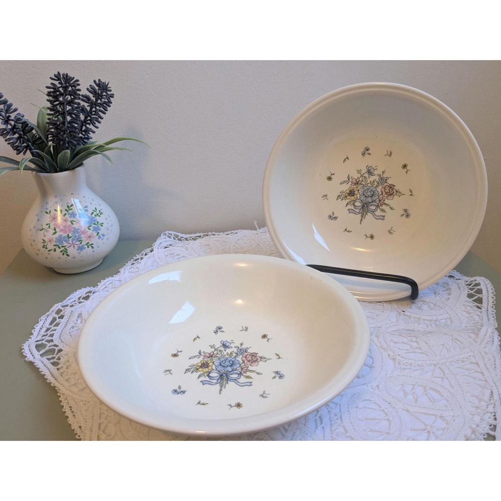 Vintage Floral Serving Bowls Set of 2 | Tabletops Unlimited Bowls